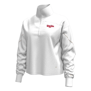 Utah Utes Under Armour Women's Icon Double Knit 1/4 Zip Large White