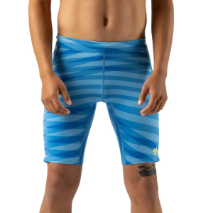 Men's rabbit Speedsters Compression Shorts Medium Azure Blue Stripe