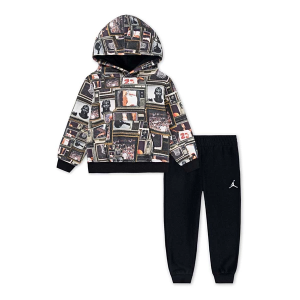Jordan Brooklyn Printed Fleece Set Toddler 4T Black