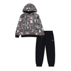 Kids' Jordan Brooklyn Printed Fleece Set 4 Black