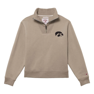 Iowa Hawkeyes League Collegiate Women's 1991 1/4 Zip XLarge Khaki