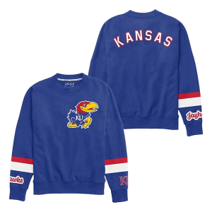 Kansas Jayhawks League Collegiate Women's Crew XLarge Royal