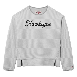 Iowa Hawkeyes League Collegiate Women's Crew Medium Grey Heather