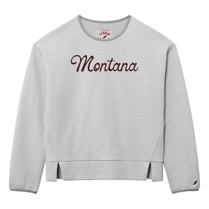 Montana Grizzlies League Collegiate Women's Crew Large Grey Heather