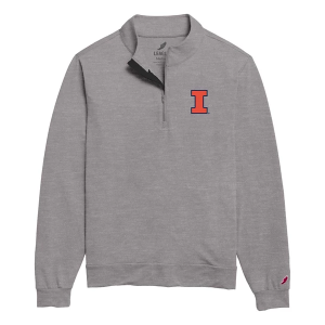 Illinois Fighting Illini League Collegiate All Day 1/4 Zip XLarge Grey Heather