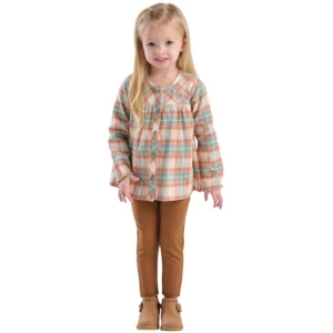 Girls' Carhartt Flannel Set Toddler 2T Brown