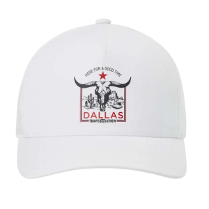 Men's TravisMathew Down South Dallas Golf Snapback Hat One Size White