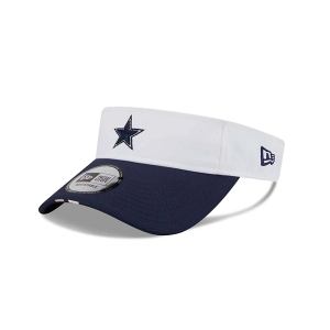 Dallas Cowboys New Era 2025 Training Camp Visor One Size White