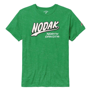 North Dakota Fighting Hawks League Collegiate Victory Falls T-Shirt XLarge Kelly Green