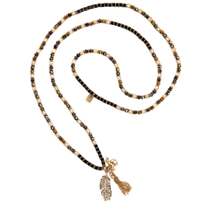 The Jewelry Group Lainey Wilson Horse & Feather Charm Convertible Necklace