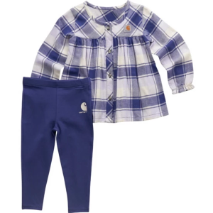 Girls' Carhartt Flannel Set Baby 3 mo. Navy
