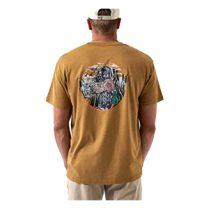 Men's Burlebo Duck and Dog T-Shirt Large Light Brown