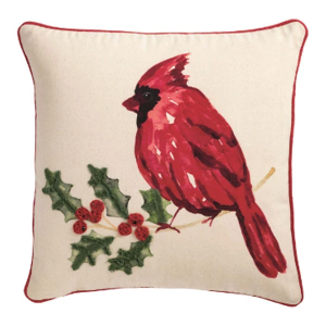 Mud Pie Cardinal Pillow