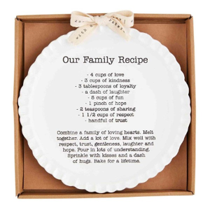 Mud Pie Family Recipe Plate