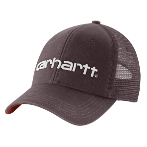 Carhartt Canvas Mesh-Back Logo Graphic Work Snapback Hat One Size Sepia