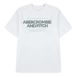 Kids' abercrombie kids Cinder Block T-Shirt 5/6 White