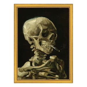 Petal Lane Skull with Cigarette Print