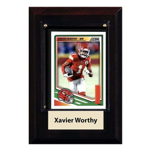 C and I Collectables Inc Kansas City Chiefs Xavier Worthy Trading Card Plaque