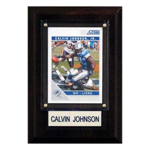 C and I Collectables Inc Detroit Lions Calvin Johnson Trading Card Plaque