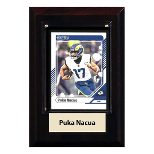 C and I Collectables Inc Los Angeles Rams Puka Nacua Trading Card Plaque