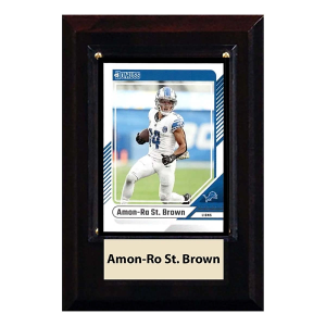 C and I Collectables Inc Detroit Lions Amon-Ra St. Brown Trading Card Plaque