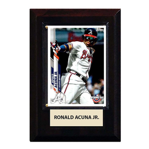 C and I Collectables Inc Atlanta Braves Ronald Acua Jr. Trading Card Plaque