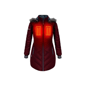 Women's ActionHeat 5V Battery Puffer Jacket XLarge Wine