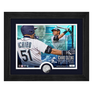 Highland Mint Ichiro Suzuki Seattle Mariners Retirement Silver Coin Photo Mint
