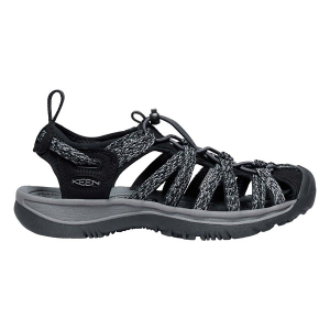 Women's KEEN Whisper Closed Toe Hiking Sandals 5 Black/Steel Grey