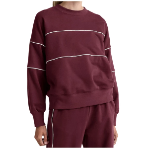 Women's Beyond Yoga LuxeFleece Piper Oversized Crewneck Sweatshirt XLarge Dark Cherry