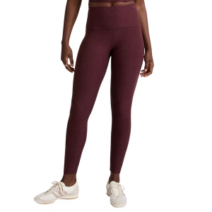 Women's Beyond Yoga Spacedye Caught in the Midi High Waisted Tights XLarge Midnight Burgundy Heather