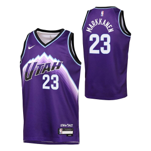 Kids' Utah Jazz Lauri Markkanen #23 Nike Icon Edition Jersey Large Purple