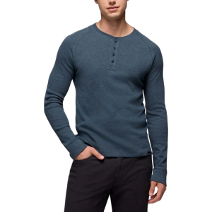 Men's prAna Touchstone Long Sleeve Henley 2XLarge Stormy Heather