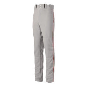 Men's Mizuno Premier Pro Piped G2 Baseball Pants XLarge Grey/Red