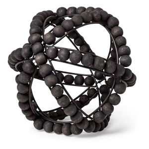 Mercana Earnhardt I Black Wooden Beaded Orb