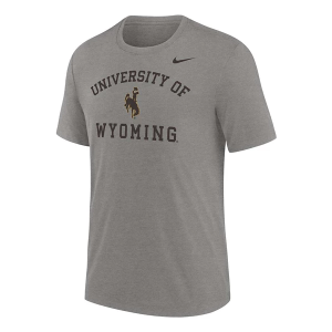Wyoming Cowboys Nike Arch Vault Throwback T-Shirt 2XLarge Heather Grey
