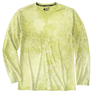 Men's Carhartt Force Sun Defender Lightweight Long-Sleeve Print Long Sleeve T-Shirt XLarge Citrus Watercolor Camo