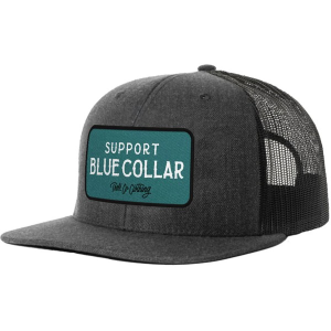 Men's Troll Co. Clothing SBC Barricade Trucker Work Snapback Hat One Size Dark Indigo Denim/Black