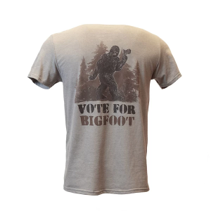 Men's Bone Head Outfitters Vote For Bigfoot T-Shirt Small Oatmeal Heather