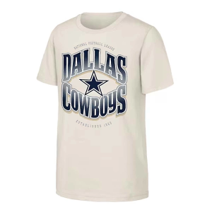 Kids' Dallas Cowboys Genuine Stuff Huddle T-Shirt Medium Natural