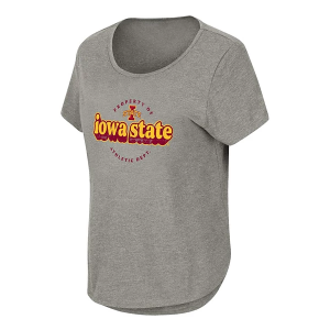 Iowa State Cyclones Colosseum Girls' Myla Kids' T-Shirt Medium Grey Heather