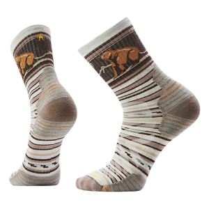Men's Smartwool Bear Stripe Crew Hiking Socks Medium Ash