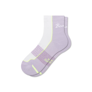 Women's Bombas Classic Running Quarter Socks Small Pastel Lavender