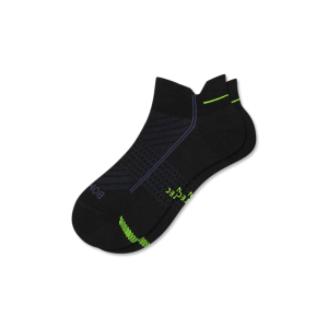 Men's Bombas Classic Running Ankle Socks Large Black Indigo