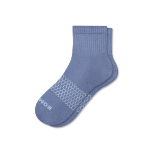 Women's Bombas Soids Quarter Socks Medium Blue Smoke