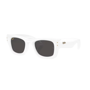Men's Ray-Ban Wayfarer Puffer Sunglasses Polished White/Ultra Black