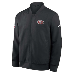 San Francisco 49ers Nike 2025 Sideline Bomber Mid Athletic Jacket XLarge Black