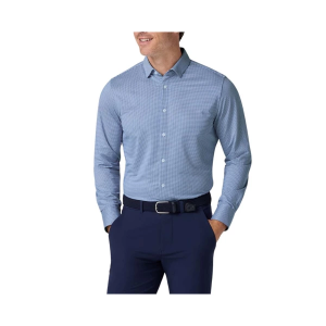 Men's Mizzen+Main Halyard Long Sleeve Button Up Shirt Small Navy Peter Gingham