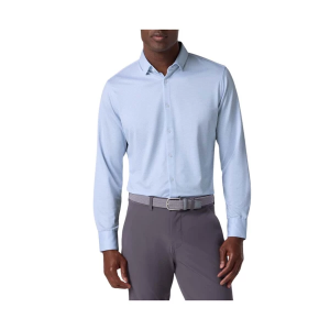 Men's Mizzen+Main Halyard Long Sleeve Button Up Shirt Medium Cloud Blue Peter Gingham