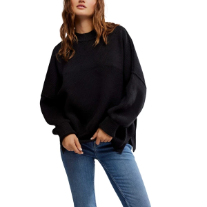 Women's Free People Pullover Sweater Easy Street Large Black